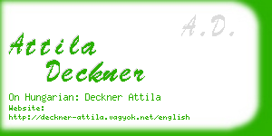 attila deckner business card